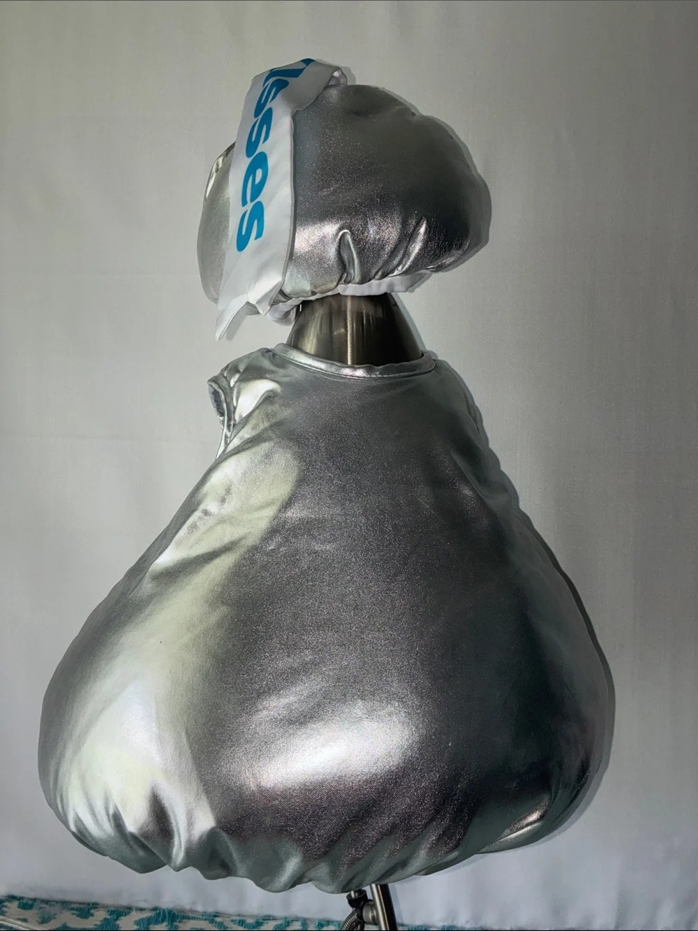 Hersheys Kiss Metallic Silver Kids Halloween Costume with Logo Cap